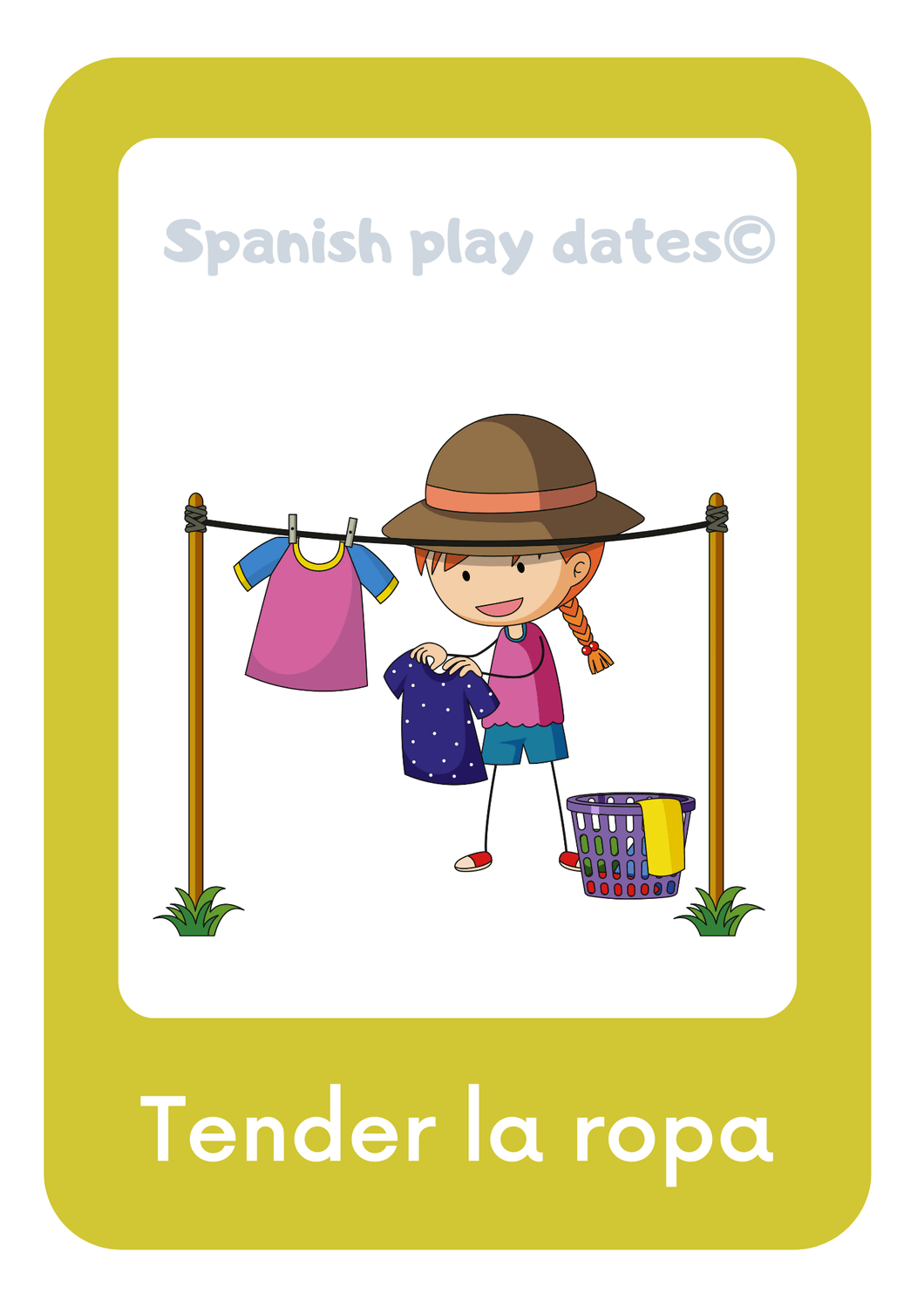 Action Verbs Flashcards for Children