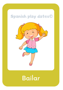 Action Verbs Flashcards for Children