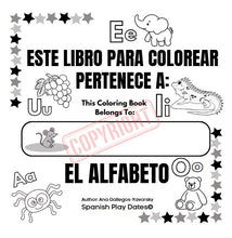 Load image into Gallery viewer, My First Spanish Alphabet Coloring Book - Mi Primer Libro para Colorear del Alfabeto en Español