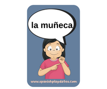 Load image into Gallery viewer, Spanish &quot;Body Parts&quot; Flashcards for Kids - Interactive Language Exploration with Playful Imagery&quot;