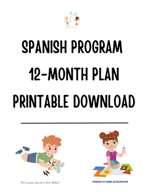 Spanish Program | 12-Month Plan | Printable Download